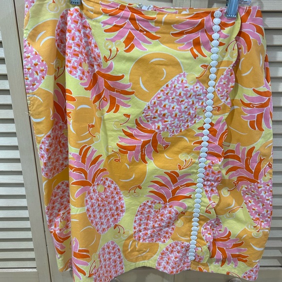 Vintage Pineapple print 🍍🍍Lilly Pulitzer skirt. Size 12 - Picture 3 of 16